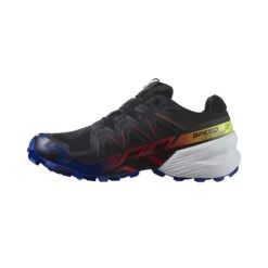 Salomon | Men's Speedcross 6 GTX Blue Fire Running Shoes - Black -Nike Store L47202300 M Salomon Speedcross6GTXBlueFire side2